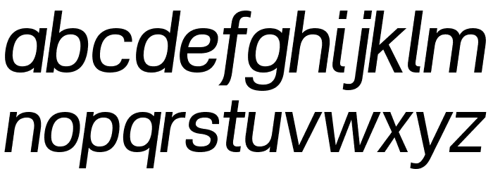 POE Vetica New Italic Font LOWERCASE
