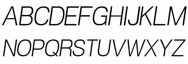 POE Vetica New Light Italic फ़ॉन्ट अपरकेस