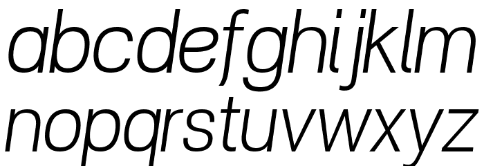 POE Vetica New Light Italic Font LOWERCASE