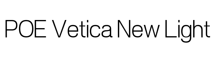 POE Vetica New Light  免费字体下载