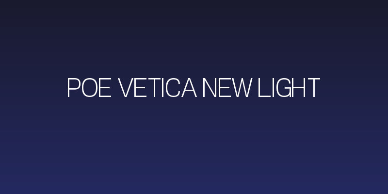 POE Vetica New Light Social Header