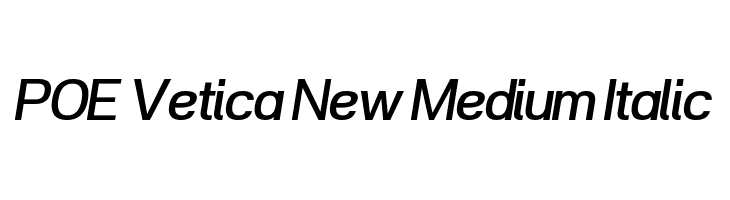 POE Vetica New Medium Italic फ़ॉन्ट