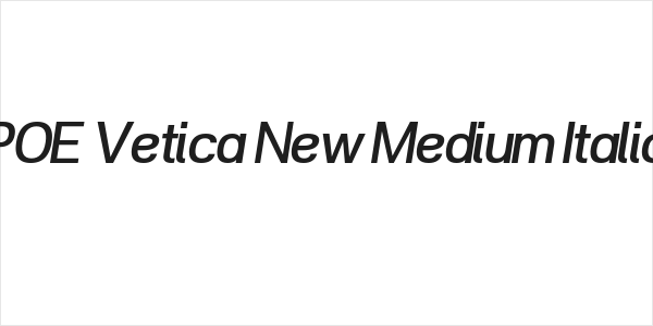 POE Vetica New Medium Italic Logo