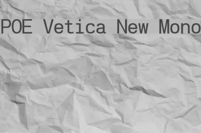 POE Vetica New Mono Font examples