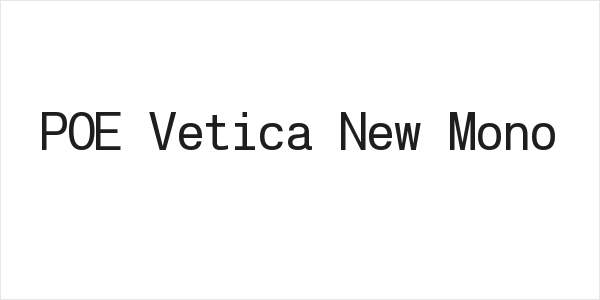POE Vetica New Mono Logo