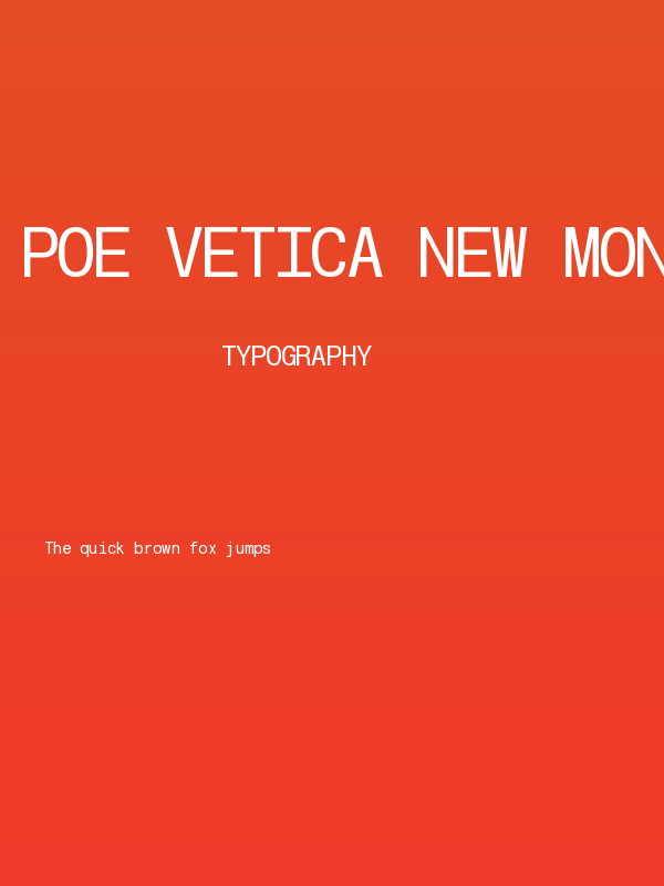 POE Vetica New Mono Poster