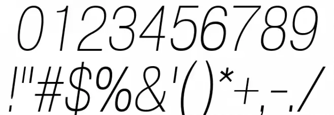 POE Vetica New Thin Italic