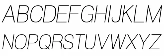 POE Vetica New Thin Italic Polices MAJUSCULES