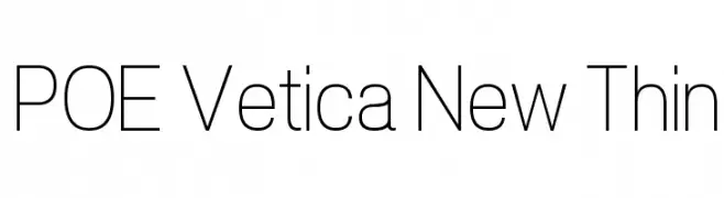 POE Vetica New Thin  Frei Schriftart Herunterladen