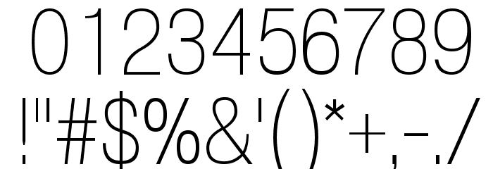 POE Vetica New Thin Font OTHER CHARS