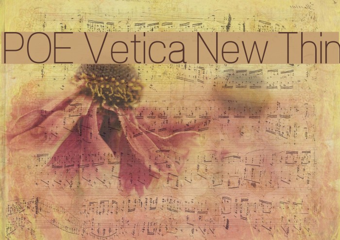 POE Vetica New Thin Font examples