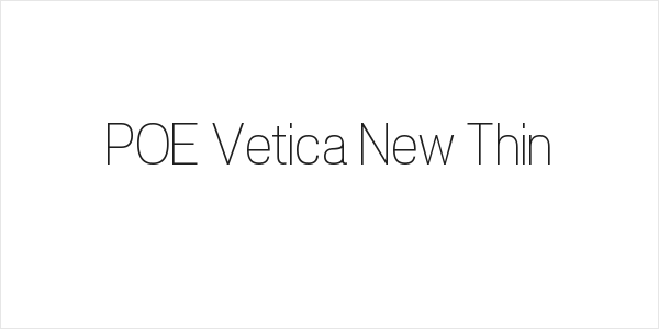 POE Vetica New Thin Logo