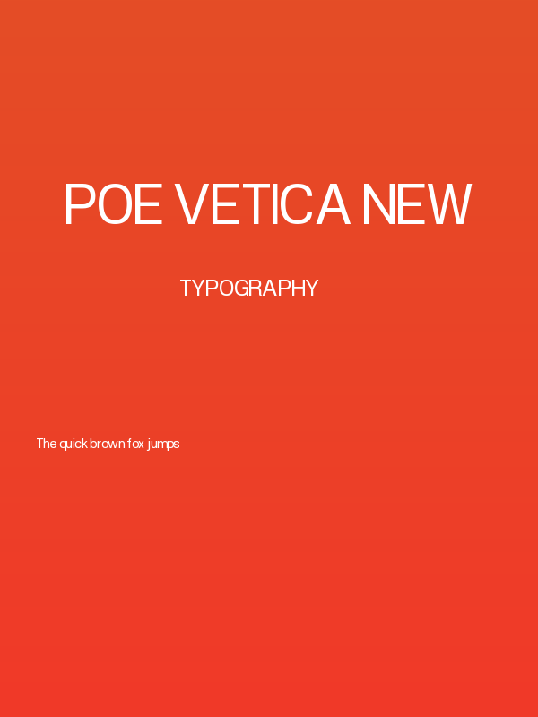 POE Vetica New Poster