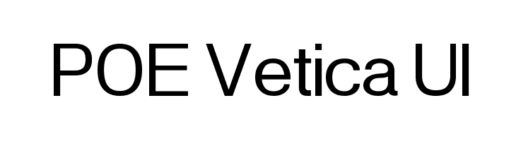 POE Vetica UI Font
