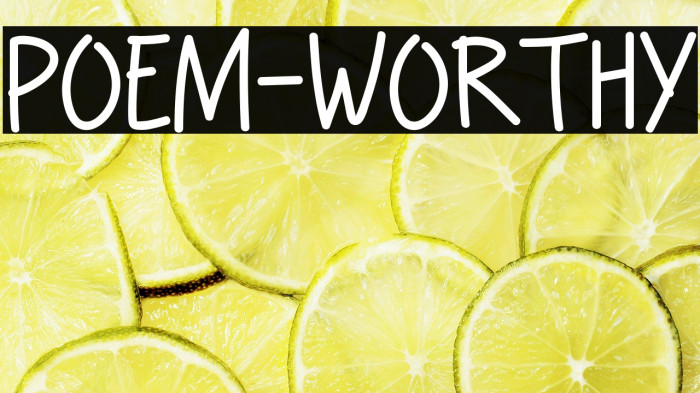 POEM-WORTHY Example 1