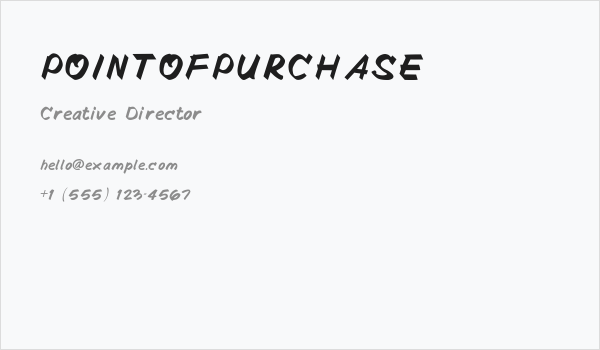 POINTOFPURCHASE Business Card