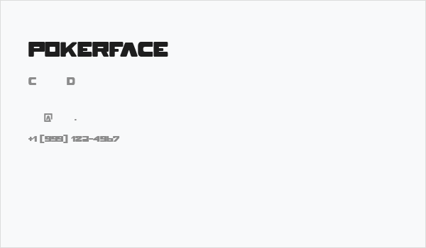 POKERFACE Business Card