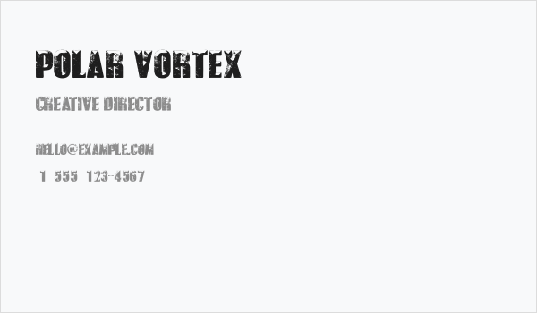 POLAR VORTEX Business Card