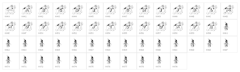 POLARFRI_KG Character Map