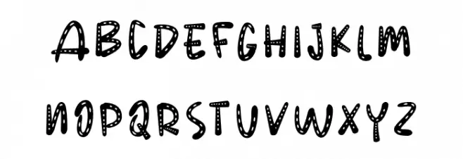 POLKANDOT Font Litere mari