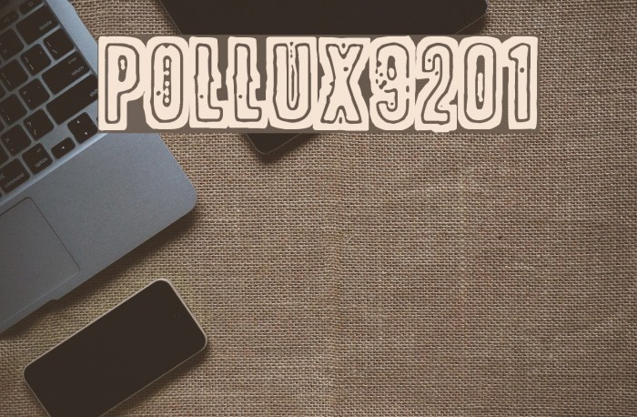 POLLUX9201 Font examples