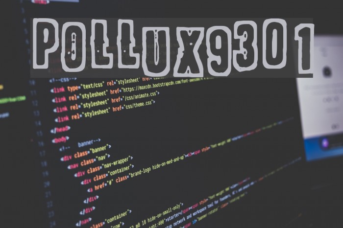 POLLUX9301 Font examples