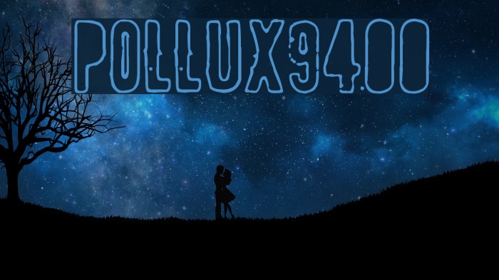 POLLUX9400 Font examples