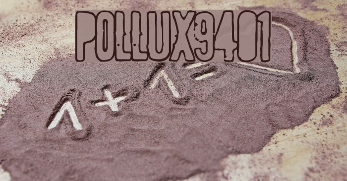 POLLUX9401 Font examples