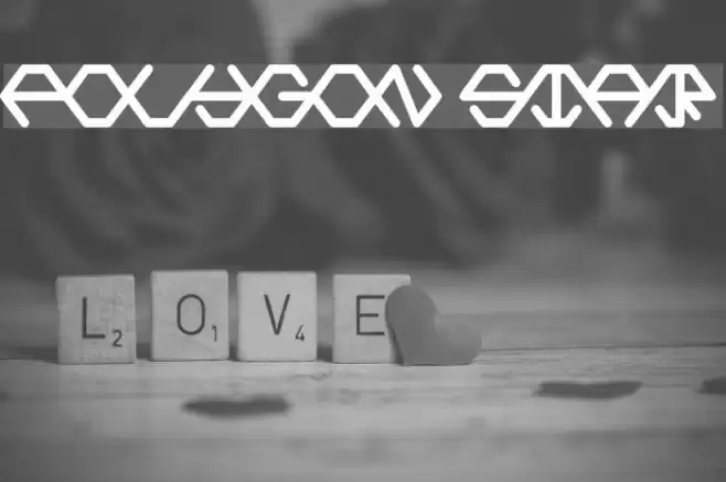 POLYGON STAR Font examples