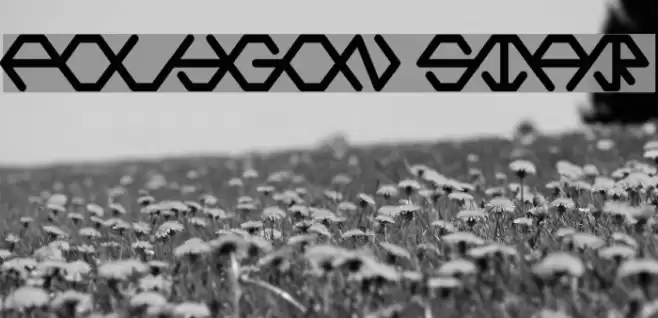 POLYGON STAR Font examples
