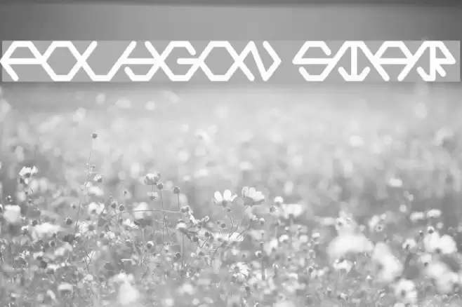 POLYGON STAR Font examples