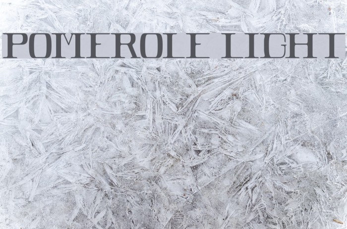 POMEROLE LIGHT Font examples