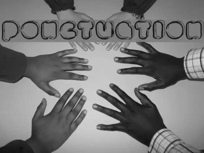 PONCTUATION Font examples