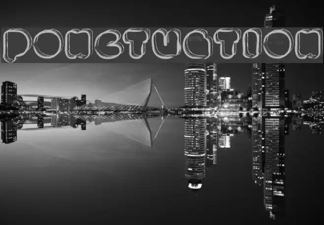 PONCTUATION Font examples