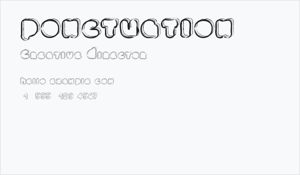 PONCTUATION Business Card