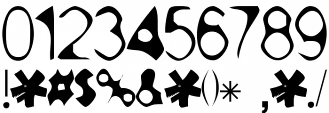 POP. 1280 Font OTHER CHARS