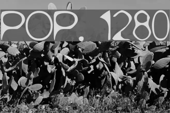 POP. 1280 Font examples
