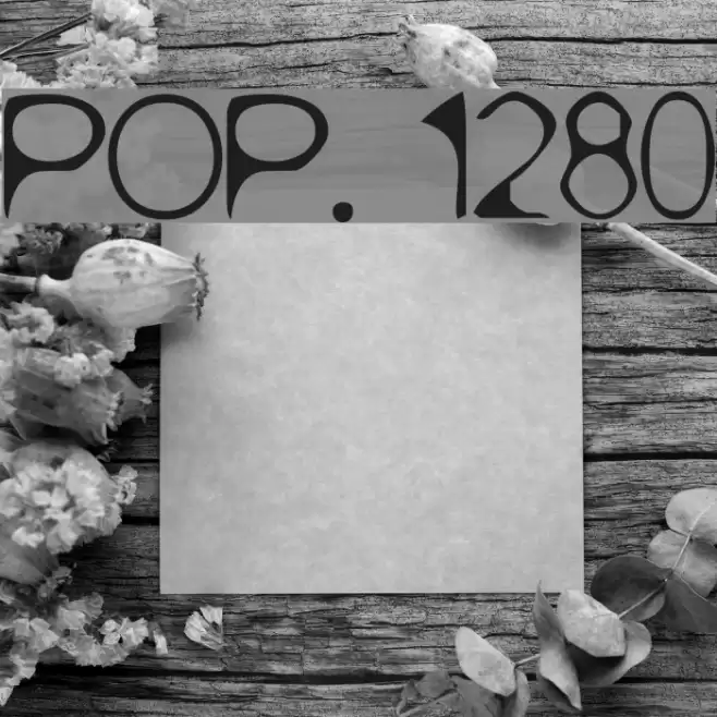POP. 1280 Font examples