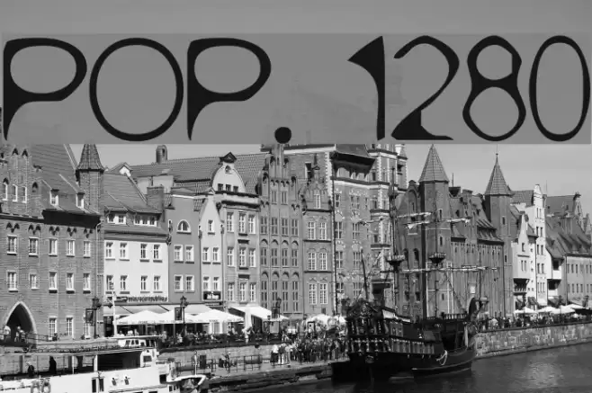 POP. 1280 Font examples