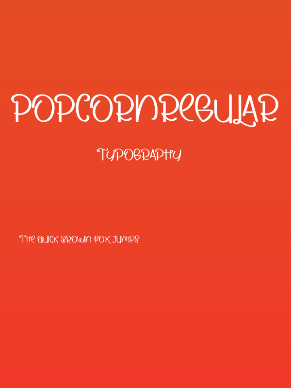 POPCORNRegular Poster