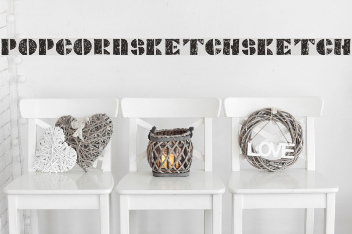 POPCORNSKETCHSKETCH Font examples