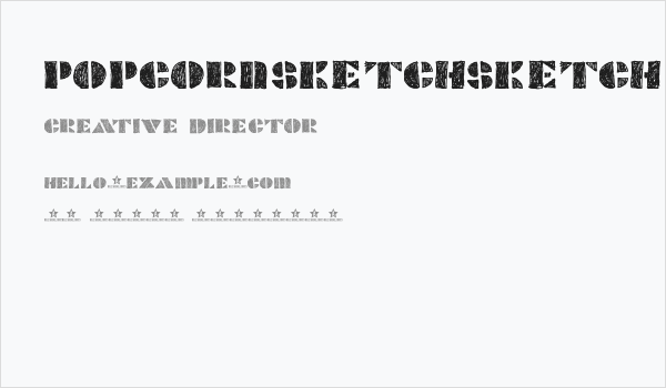 POPCORNSKETCHSKETCH Business Card