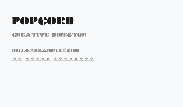 POPCORN Business Card