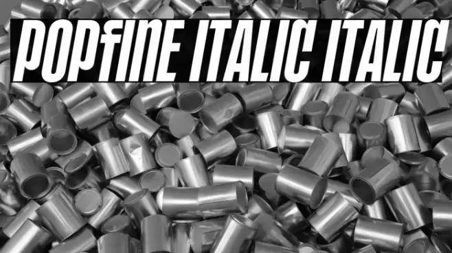 POPFINE Italic Italic Font examples