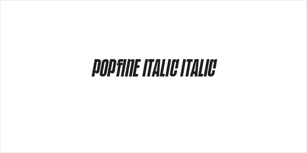 POPFINE Italic Italic Logo