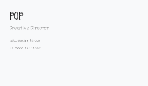 POP Business Card