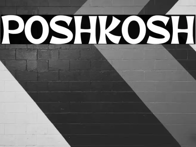POSHKOSH Font examples