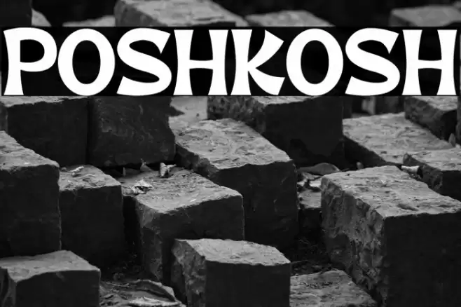 POSHKOSH Font examples