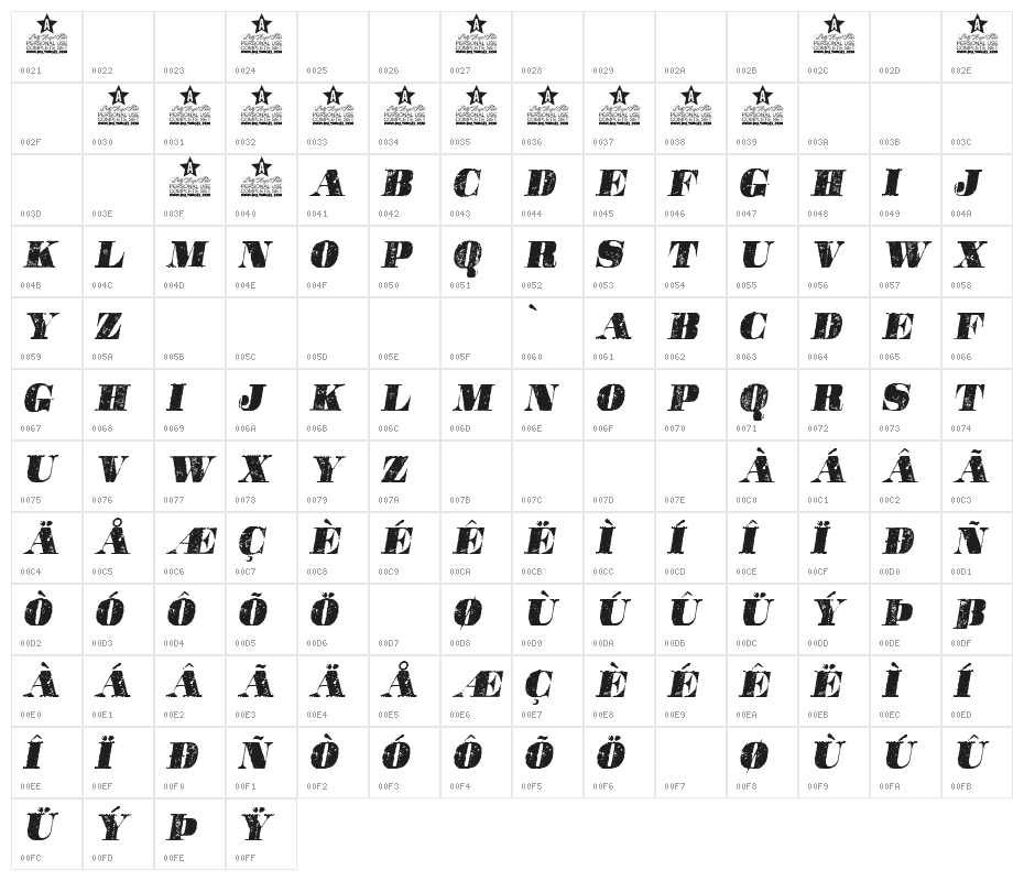 POSTERS ITALIC PERSONAL USE Bold Italic Character Map