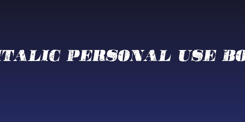 POSTERS ITALIC PERSONAL USE Bold Italic Social Header